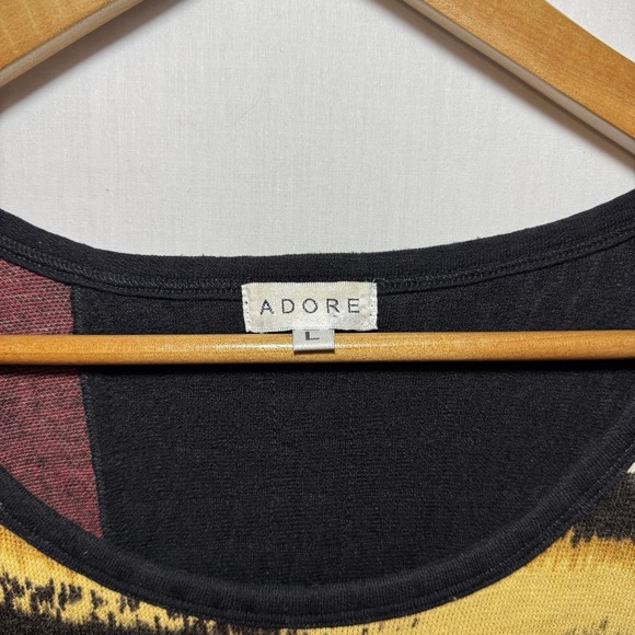 Women's M Boho Tunic Dress Whimsygoth Abstract Print  Sleeve Artsy Festival - Picture 10 of 13